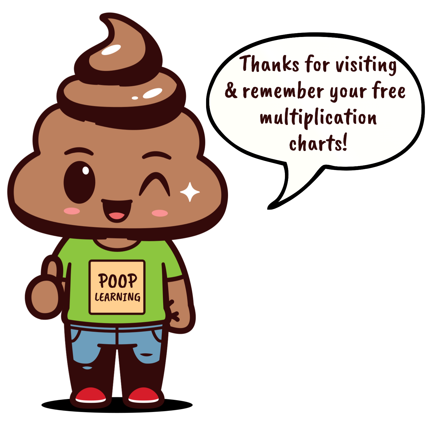 Poop Learning: Fun Math and English Resources for Kids at School and Home